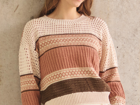 Pulli mit Musterstreifen