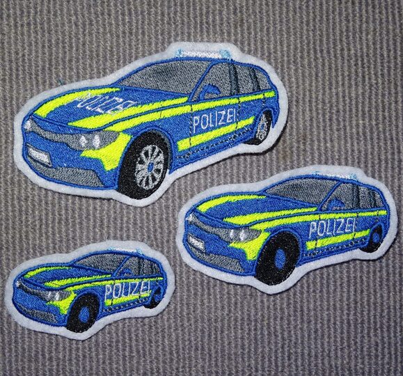 Stickdatei - Polizeiauto gefüllt Polizei