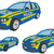 Stickdatei - Polizeiauto gefüllt Polizei