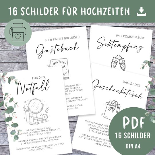 Mit diesem modernen Snackbar-Schild zum Ausdrucken finden eure Hochzeitsgäs