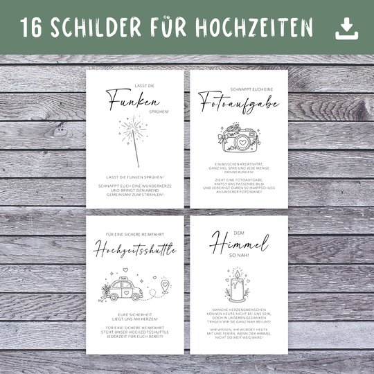 Mit diesem modernen Snackbar-Schild zum Ausdrucken finden eure Hochzeitsgäs