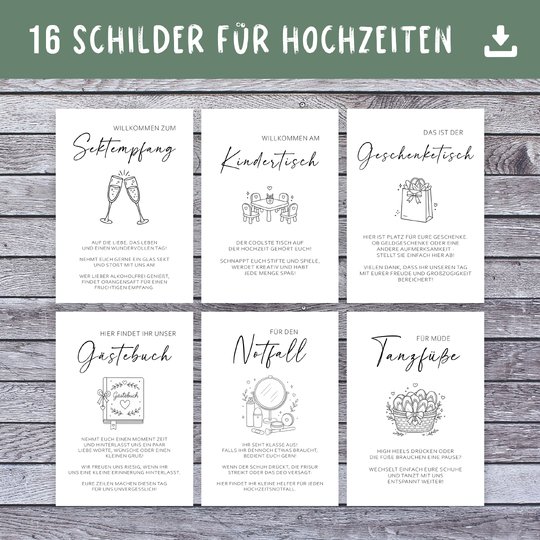 Mit diesem modernen Snackbar-Schild zum Ausdrucken finden eure Hochzeitsgäs