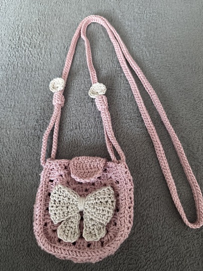 Crochet Pattern Mini Bow Bag "Rosalie" – Crossbody Bag with Bow & Hearts