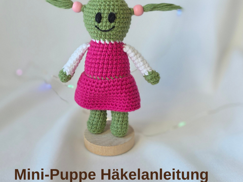 Green Amigurumi Mini Doll Crochet Pattern (PDF)