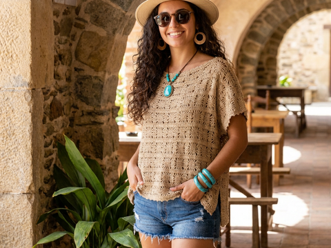 Alma‘s Spider Stitch Lace Top No. 030