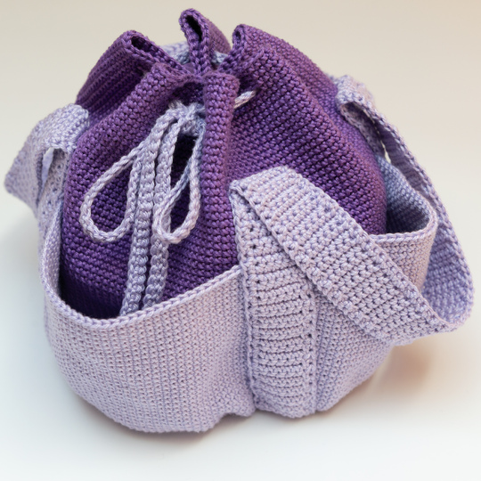 Crochet Pattern PDF Storage Basket with Pockets, Organizer Basket, Tote Bag