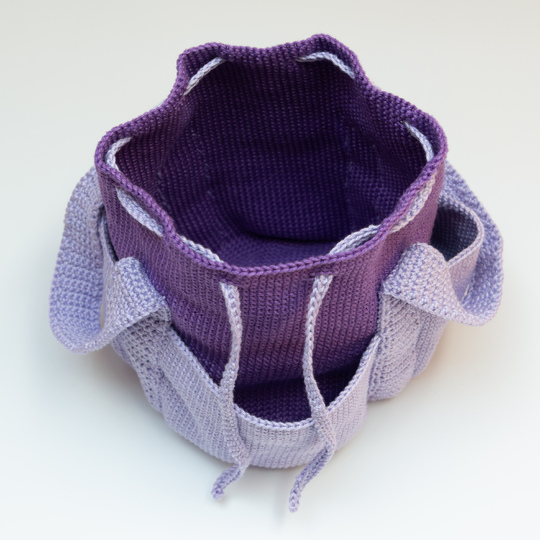 Häkelanleitung Utensilo mit Fächern, Aufbewahrungskorb, Tasche mit Griffen