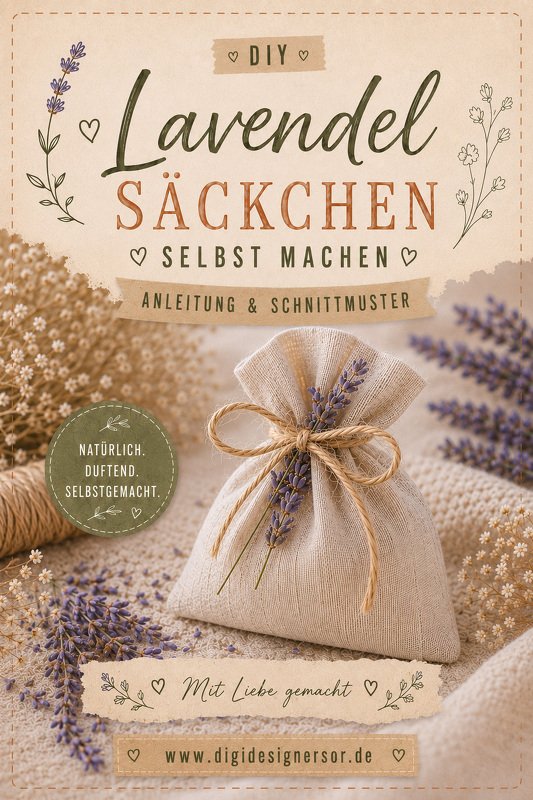 Lavendelsäckchen selber nähen – DIY-Anleitung mit Schnittmuster