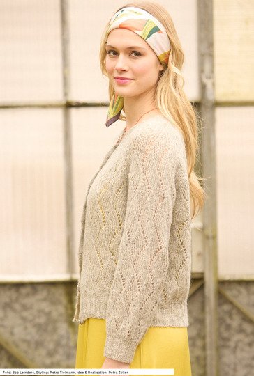 Raglan-Jacke im Ajourmuster