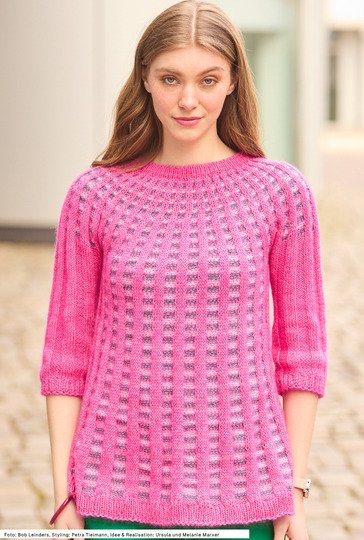 Long-Pulli in Längsrippen-Streifen