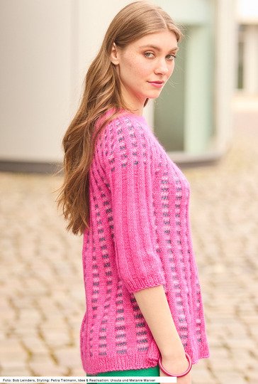 Long-Pulli in Längsrippen-Streifen