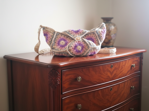 Boho-Granny-Square Umhängetasche