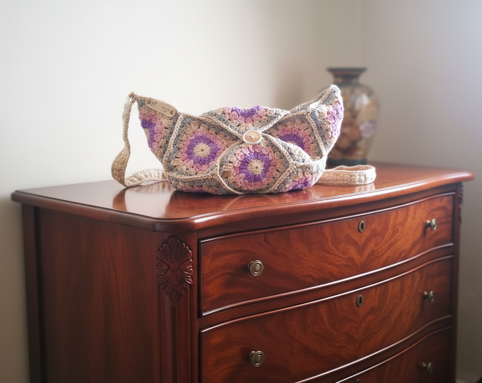 Boho-Granny-Square Umhängetasche