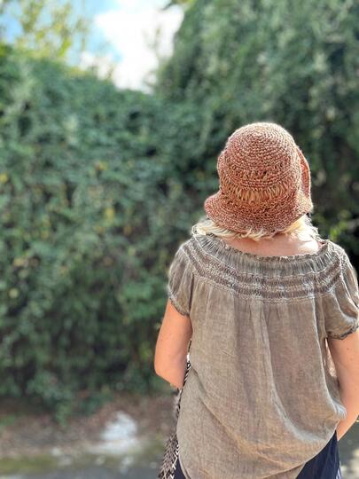 Häkelanleitung Sommerhut „Sunset“ – luftiger Sonnenhut aus Raffia &