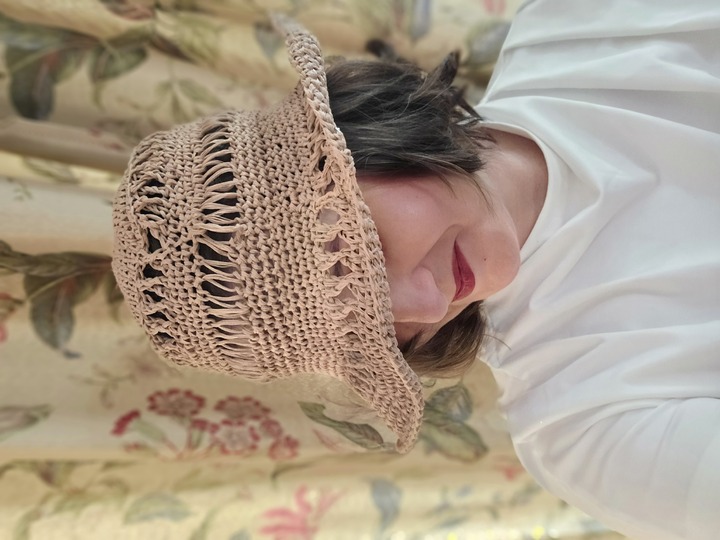 Häkelanleitung Sommerhut „Sunset“ – luftiger Sonnenhut aus Raffia &