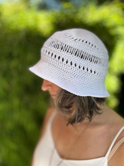Häkelanleitung Sommerhut „Sunset“ – luftiger Sonnenhut aus Raffia &