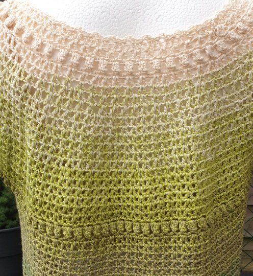 Häkelanleitung: Popcorn Pearl - Das edle V-Spiral-Shirt Boxy Style XS-XXL