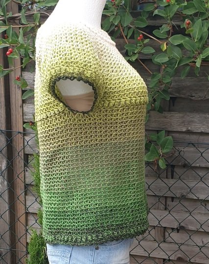 Häkelanleitung: Popcorn Pearl - Das edle V-Spiral-Shirt Boxy Style XS-XXL