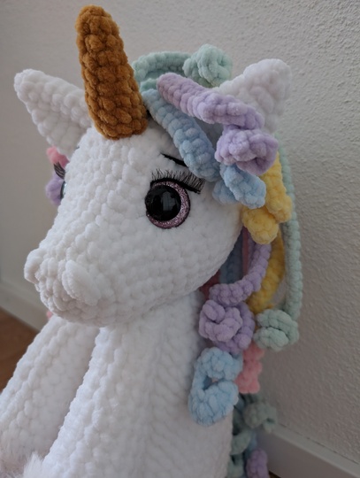 Sitting Horse and Unicorn Crochet Pattern PDF English and German