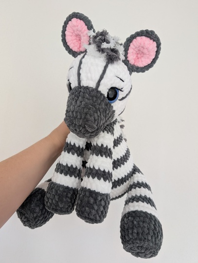 Sitting Zebra Crochet Pattern PDF English and German