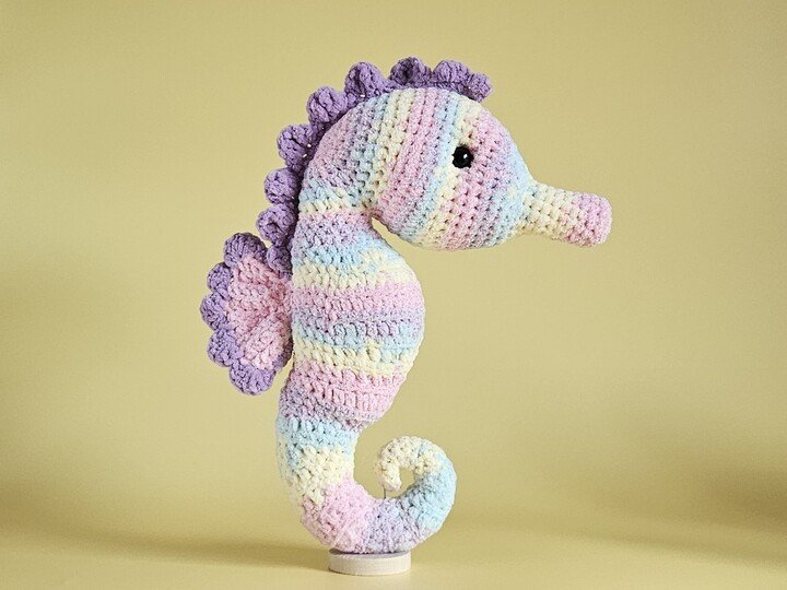 Seepferdchen Aquarella Häkelanleitung PDF Amigurumi Meereswelt