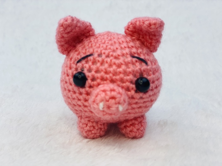 Häkelanleitung Kleines Schwein , Schlüsselanhänger Schwein Häkeln