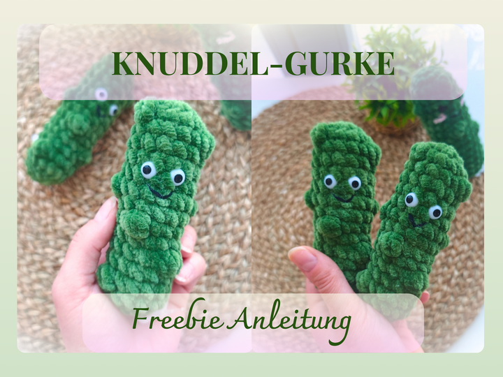 Kostenlose Häkelanleitung Gurke – Amigurumi PDF für Anfänger