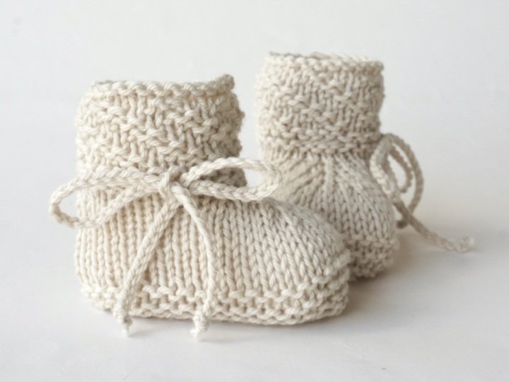 PDF Strickanleitung Babyschuhe gestrickt E-Book Stricken Strickschuhe Baby