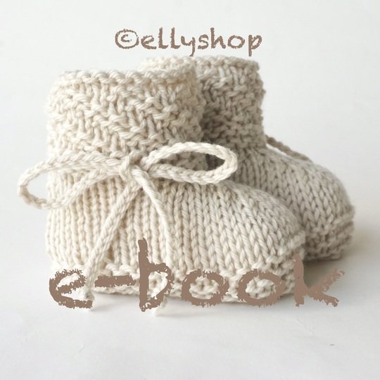 PDF Strickanleitung Babyschuhe gestrickt E-Book Stricken Strickschuhe Baby