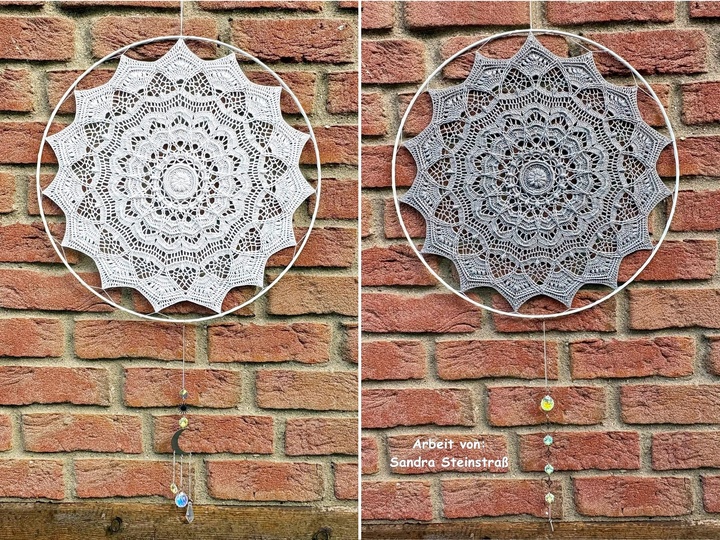 Häkelanleitung Mandala oder Tischdecke "Traumkristall" - 3 Größen
