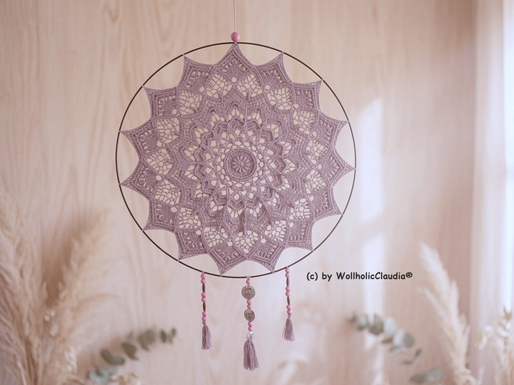Häkelanleitung Mandala oder Tischdecke "Traumkristall" - 3 Größen