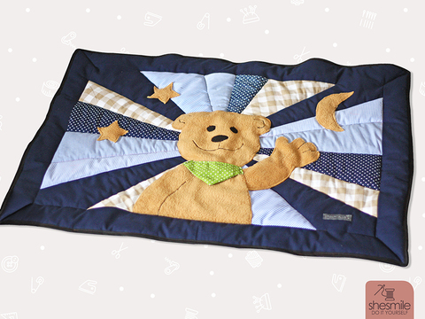 Babydecke Bär (Schnittmuster und Nähanleitung)