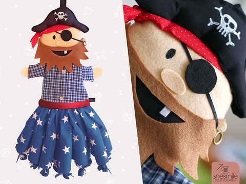 Adventskalender Pirat Käptn Wildbart (Schnittmuster und Nähanleitung)