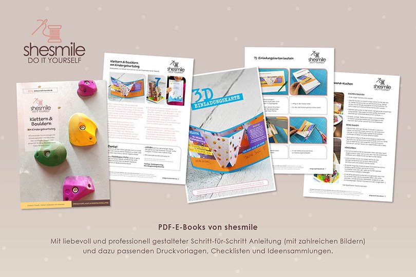 Bouldern & Klettern - Einladungskarte, Urkunde & Backidee (Druckvorlage)