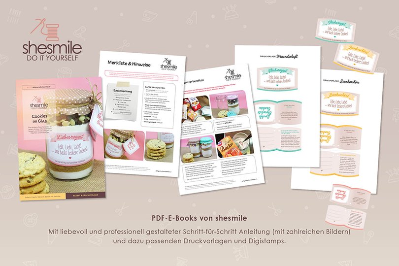 Etiketten und Geschenkanhänger Cookies im Glas (Druckvorlage)