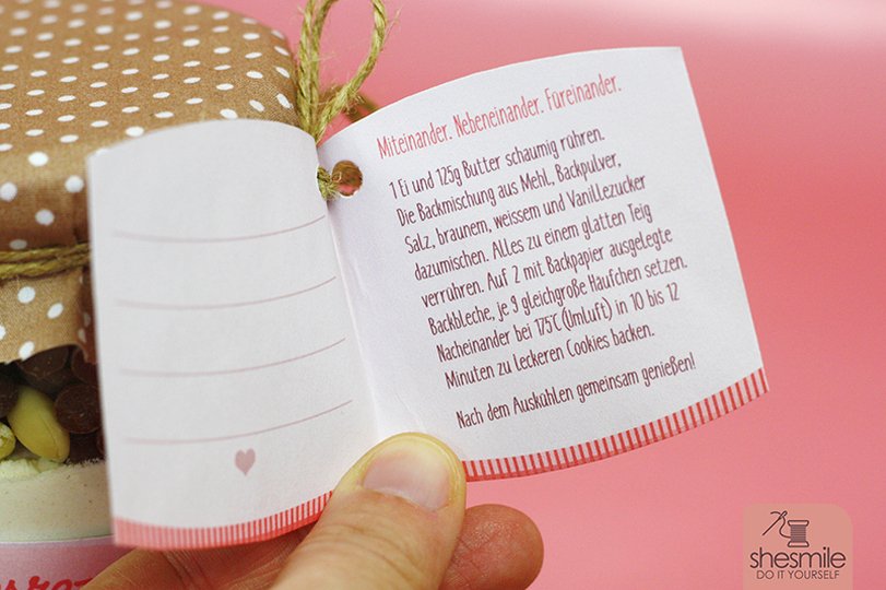 Etiketten und Geschenkanhänger Cookies im Glas (Druckvorlage)
