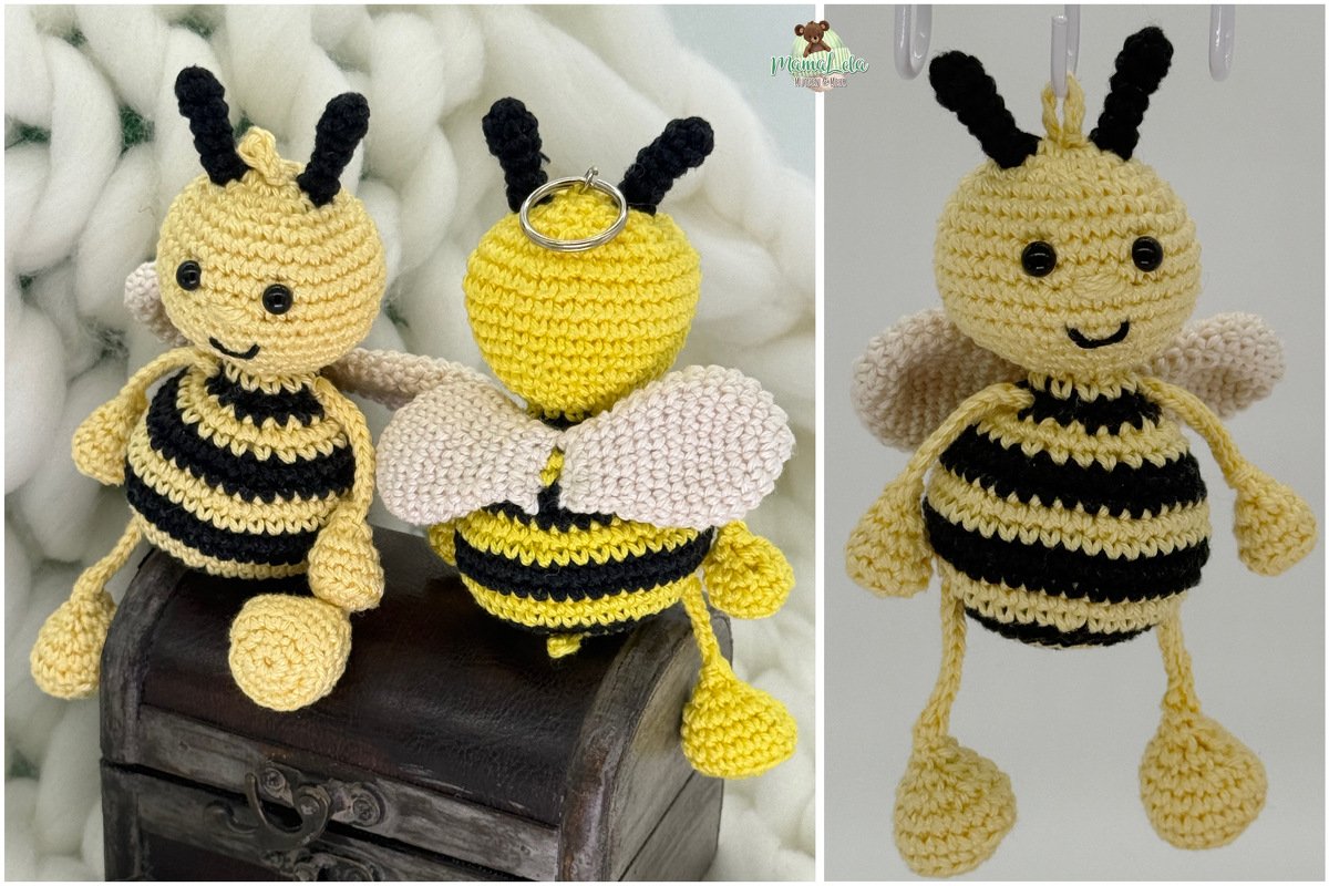 Hummel Schlenkertier, Taschenbaumler - Häkelanleitung