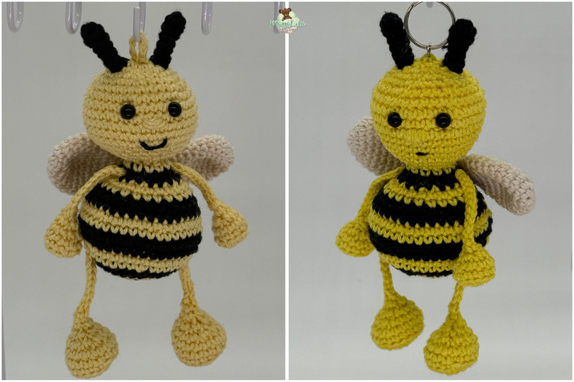 Hummel Schlenkertier, Taschenbaumler - Häkelanleitung