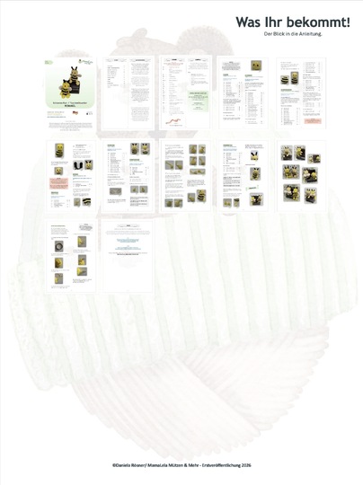 Hummel Schlenkertier, Taschenbaumler - Häkelanleitung