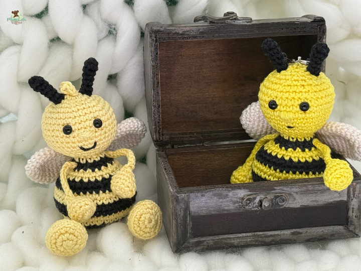 Hummel Schlenkertier, Taschenbaumler - Häkelanleitung