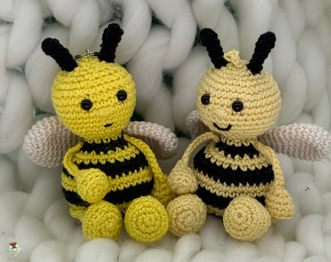 Hummel Schlenkertier, Taschenbaumler - Häkelanleitung