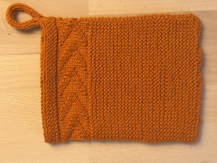 Waschlappen#103, klassischer Waschhandschuh mit Muster, Strickanleitung