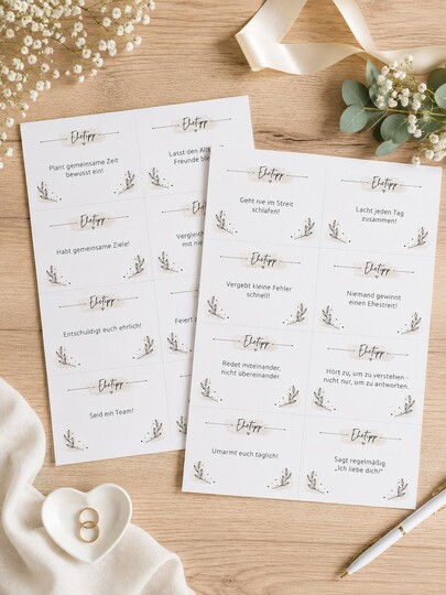 100 Ehe-Tipps zum Ausdrucken | DIY Hochzeitsgeschenk | Paartherapie to go