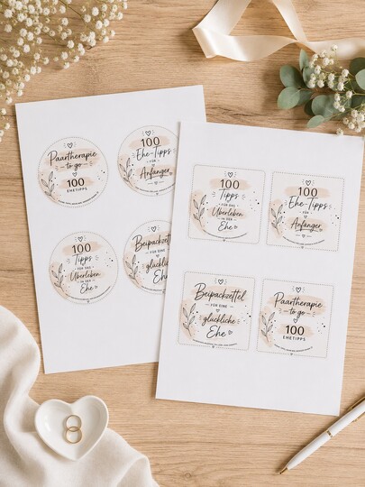 100 Ehe-Tipps zum Ausdrucken | DIY Hochzeitsgeschenk | Paartherapie to go