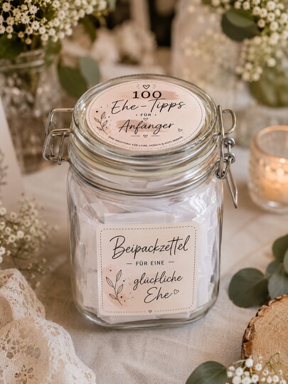 100 Ehe-Tipps zum Ausdrucken | DIY Hochzeitsgeschenk | Paartherapie to go