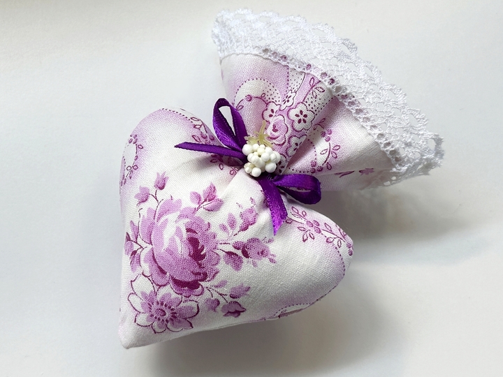 Nähanleitung mit Druckvorlage für Lavendelherz / Duftherz / Geschenkherz