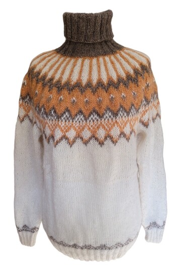 Strickanleitung Islandpullover „Alfheidur Winter Light“ | Ístex Léttlopi