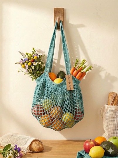 Einkaufsnetz Häkelanleitung – Netztasche, DE & EN