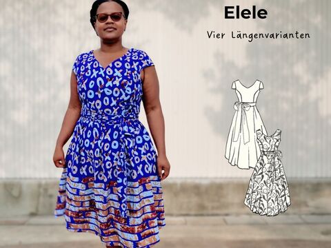 Sommerkleid Elele Gr. 34-54 - Kurzgröße - Normalgröße Langgröße