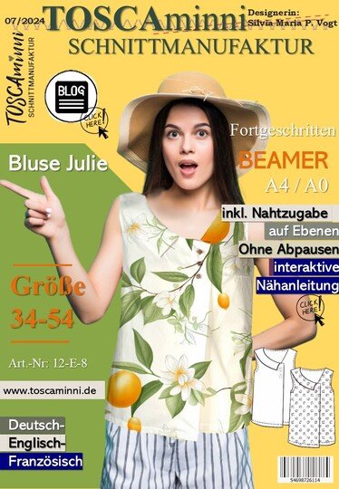 Bluse Julie Gr. 34-54 ärmellos